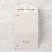 モダン葬 | ライフエレガントお祝いRSVP オールインワン招待状 (外側)