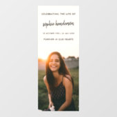 モダン葬 |ライフフォトスクリプトのお祝い ウィンドウサイン (シート)