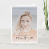 モダン葬 |写真を折り畳んだお祝い プログラム (正面)