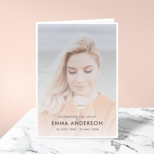 モダン葬 |写真を折り畳んだお祝い プログラム