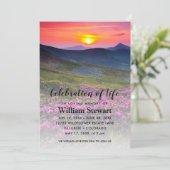 モダン葬 |日没のお祝い 招待状 (スタンド正面)