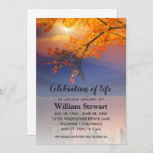 モダン葬 |日没のお祝い 招待状 (正面/裏面)