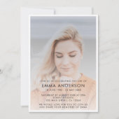 モダン葬 |生エレガント命お祝い 招待状 (正面)