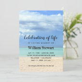 モダン葬 |生命お祝いビーチ 招待状 (スタンド正面)