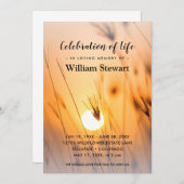 モダン葬 |生命のお祝い エレガント 招待状 (正面/裏面)