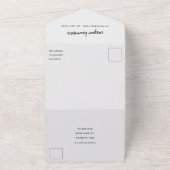 モダン葬 |生命の写真お祝いRSVP Al オールインワン招待状 (外側)