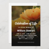 モダン葬 |生命フローラのお祝い 招待状 (正面/裏面)