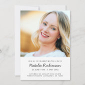 モダン葬 |生活ミニマルお祝い 招待状 (正面)