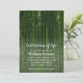 モダン葬 |緑の森のお祝い 招待状 (スタンド正面)