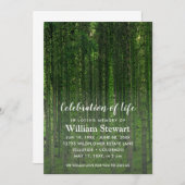 モダン葬 |緑の森のお祝い 招待状 (正面/裏面)