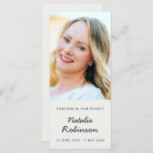 モダン葬 |記念写真詩のオフィシャルカード (正面/裏面)