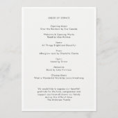 モダン葬 | Order of Service Memorial Photo プログラム (裏面)