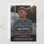 モダン葬 Photoお祝いof Life 招待状 (正面)