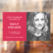 モダン葬 | Pinkお祝いのLife Memorial ウィンドウサイン (シート2)