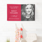 モダン葬 | Pinkお祝いのLife Memorial 横断幕 (インサイチュ)