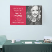 モダン葬 | Pinkお祝いのLife Memorial 横断幕 (トレードショー)