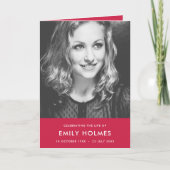 モダン葬 | Pink Order of Service折り畳み プログラム (正面)