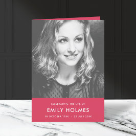 モダン葬 | Pink Order of Service折り畳み プログラム