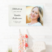 モダン葬 Sylishスクリプトお祝い・オブ・ライフ 横断幕 (インサイチュ)