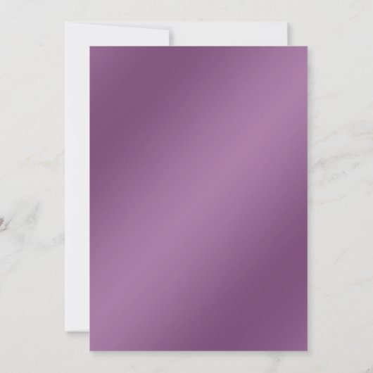 モダン薄紫フローラ結婚式招待状 招待状 (裏面)