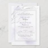 モダン薄紫水の色のスプラッシュ 招待状 (正面)