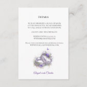 モダン薄紫結婚式招待状詳細 エンクロージャーカード (正面)