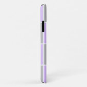 モダン薄紫、グレー正方形カラーブロックモノグラムの Case-Mate iPhoneケース (裏面/右)
