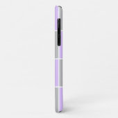 モダン薄紫、グレー正方形カラーブロックモノグラムの Case-Mate iPhoneケース (裏面/左)