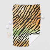 モダン虎の皮ストライプの革プリント大きな猫猫a ゴルフタオル (インサイチュ)