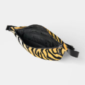 モダン虎の皮ストライプの革プリント大きな猫猫a ファニーパック (見開き)