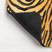モダン虎の皮ストライプの革プリント大きな猫猫a マウスパッド (コーナー)