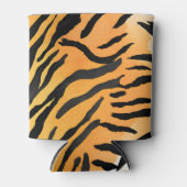 モダン虎の皮ストライプの革プリント大きな猫猫a 缶クーラー (正面)