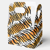 モダン虎ストライプの皮プリント野生動物 フェイバーボックス (オープン)