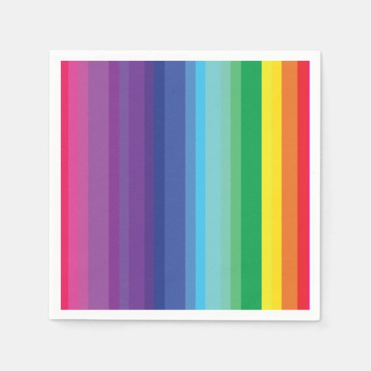 モダン虹カラフルの1歳のパーティー スタンダードカクテルナプキン (正面)
