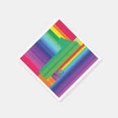 モダン虹カラフルの1歳のパーティー スタンダードカクテルナプキン (角)
