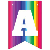 モダン虹カラフルの1歳のパーティー バンティングフラッグ (第3の旗)