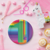 モダン虹カラフルの1歳のパーティー ペーパープレート (パーティー)