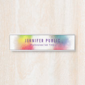 モダン虹色エレガントのテンプレート サインプレート (正面)