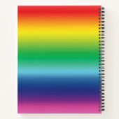 モダン虹色グラデーショングラデーションlgbtプライド ノートブック (裏面)
