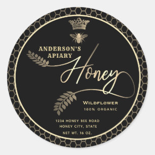 モダン蜂蜜の枝 ラウンドシール