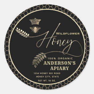 モダン蜂蜜の花脚女王 ラウンドシール