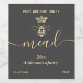 モダン蜂蜜 ワインラベル (シングルラベル)