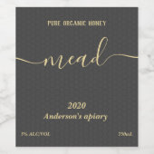 モダン蜂蜜 ワインラベル (シングルラベル)