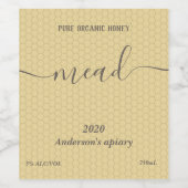 モダン蜂蜜 ワインラベル (シングルラベル)