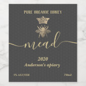 モダン蜂蜜 ワインラベル (シングルラベル)