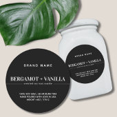 モダン蝋燭包装テンプレート ラウンドシール