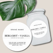 モダン蝋燭包装テンプレート ラウンドシール