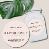 モダン蝋燭包装テンプレート ラウンドシール