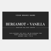 モダン蝋燭包装テンプレート 長方形シール (正面)