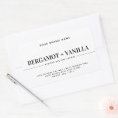 モダン蝋燭包装テンプレート 長方形シール (封筒)